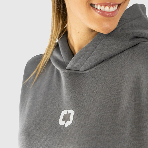 Abrir imagem na galeria, SWEATSHIRT MULHER QUAD Stylish Hoodie Cinza
