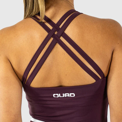 TOP DE ALÇA DUPLA MULHER QUAD BORDEAUX
