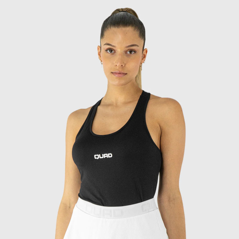 Cargue la imagen en el visor de la galería, TOP DE TIRANTES MUJER CUADRADO NEGRO
