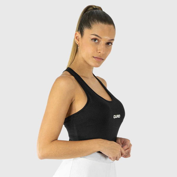 Cargue la imagen en el visor de la galería, TOP DE TIRANTES MUJER CUADRADO NEGRO
