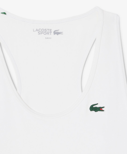 TOP MULHER LACOSTE SLIM FIT BRANCO