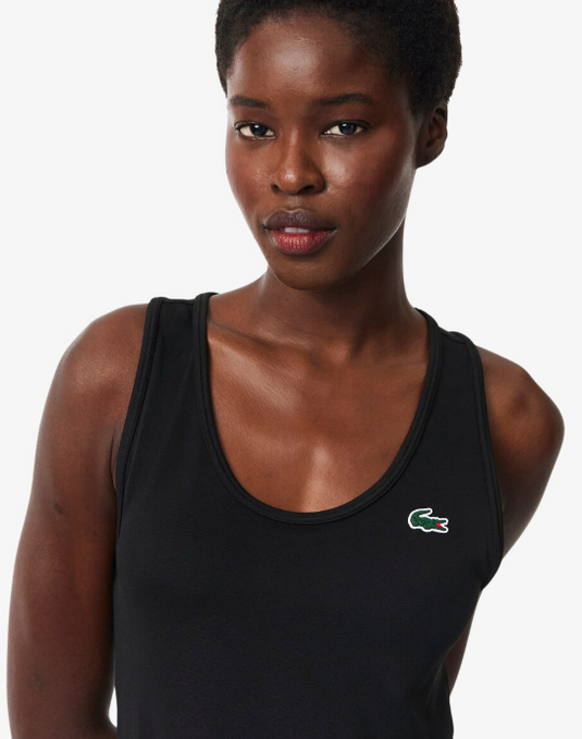 TOP MULHER LACOSTE SLIM FIT PRETO