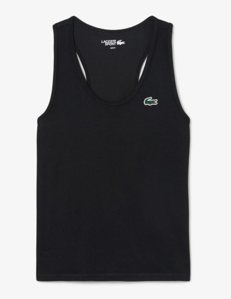 TOP MULHER LACOSTE SLIM FIT PRETO