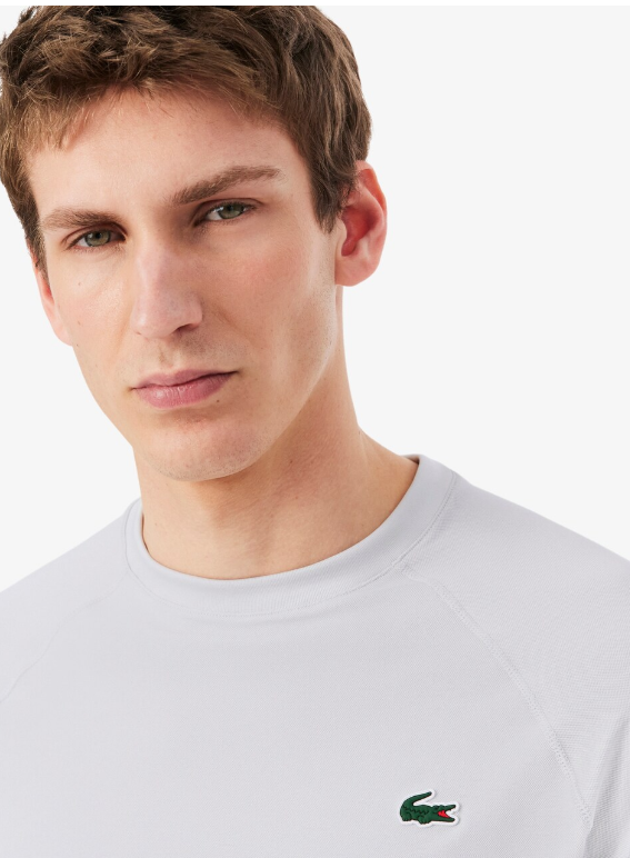Carica immagine in Galleria Viewer, T-SHIRT HOMEM LACOSTE ELÁSTICA COM TECNOLOGIA ULTRA-DRY CINZA
