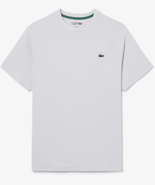 T-SHIRT HOMEM LACOSTE ELÁSTICA COM TECNOLOGIA ULTRA-DRY CINZA
