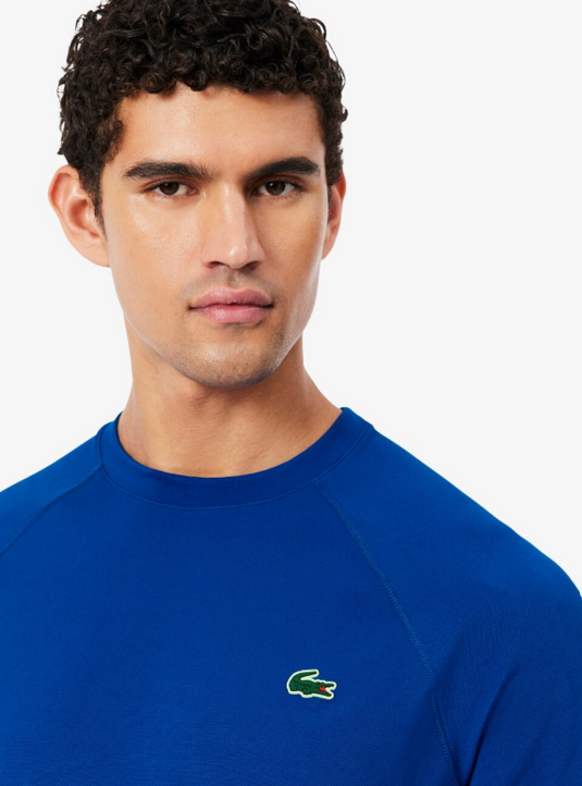 T-SHIRT HOMEM LACOSTE ELÁSTICA COM TECNOLOGIA ULTRA-DRY AZUL