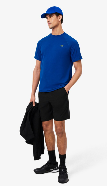 Abrir imagem na galeria, T-SHIRT HOMEM LACOSTE ELÁSTICA COM TECNOLOGIA ULTRA-DRY AZUL
