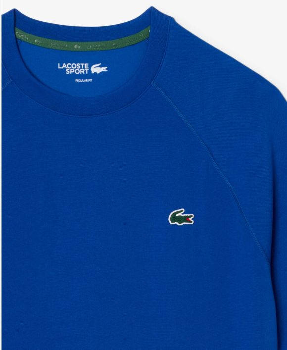 Abrir imagem na galeria, T-SHIRT HOMEM LACOSTE ELÁSTICA COM TECNOLOGIA ULTRA-DRY AZUL
