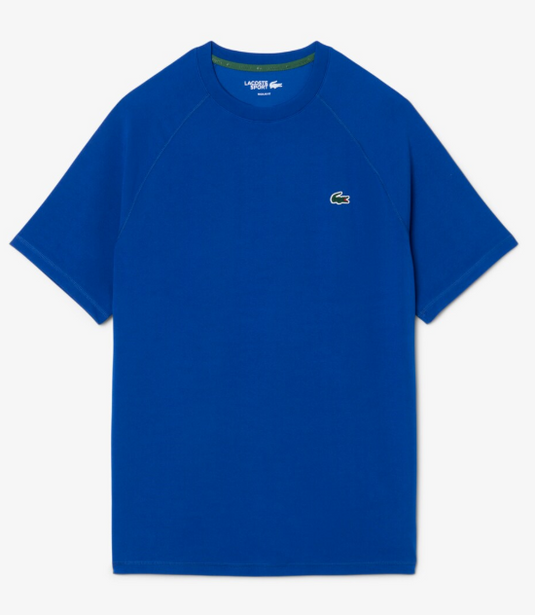 T-SHIRT HOMEM LACOSTE ELÁSTICA COM TECNOLOGIA ULTRA-DRY AZUL