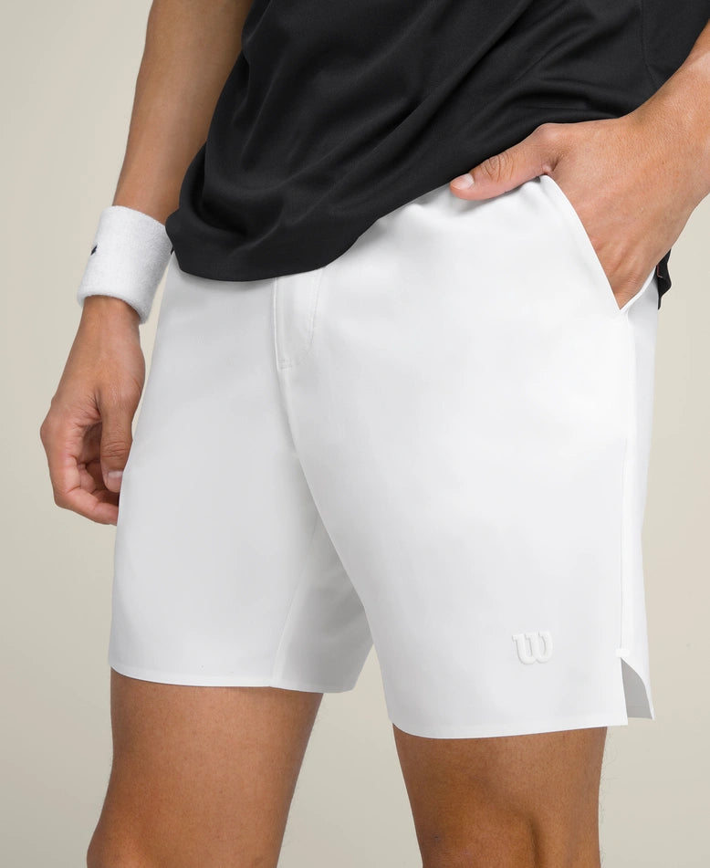 CALÇÃO HOMEM WILSON TOURNAMENT 7" UNLINED BRANCO