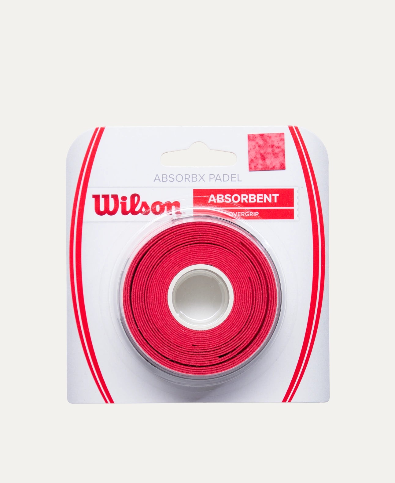 Overgrip Wilson AbsorbX para Padel Pack 3 Vermelho