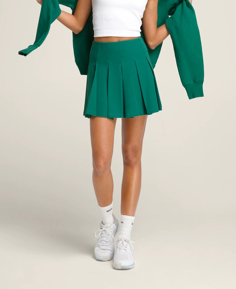SAIA MULHER WILSON  PLISSADA CLASSICA VERDE