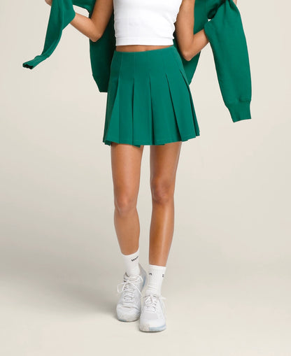 SAIA MULHER WILSON  PLISSADA CLASSICA VERDE