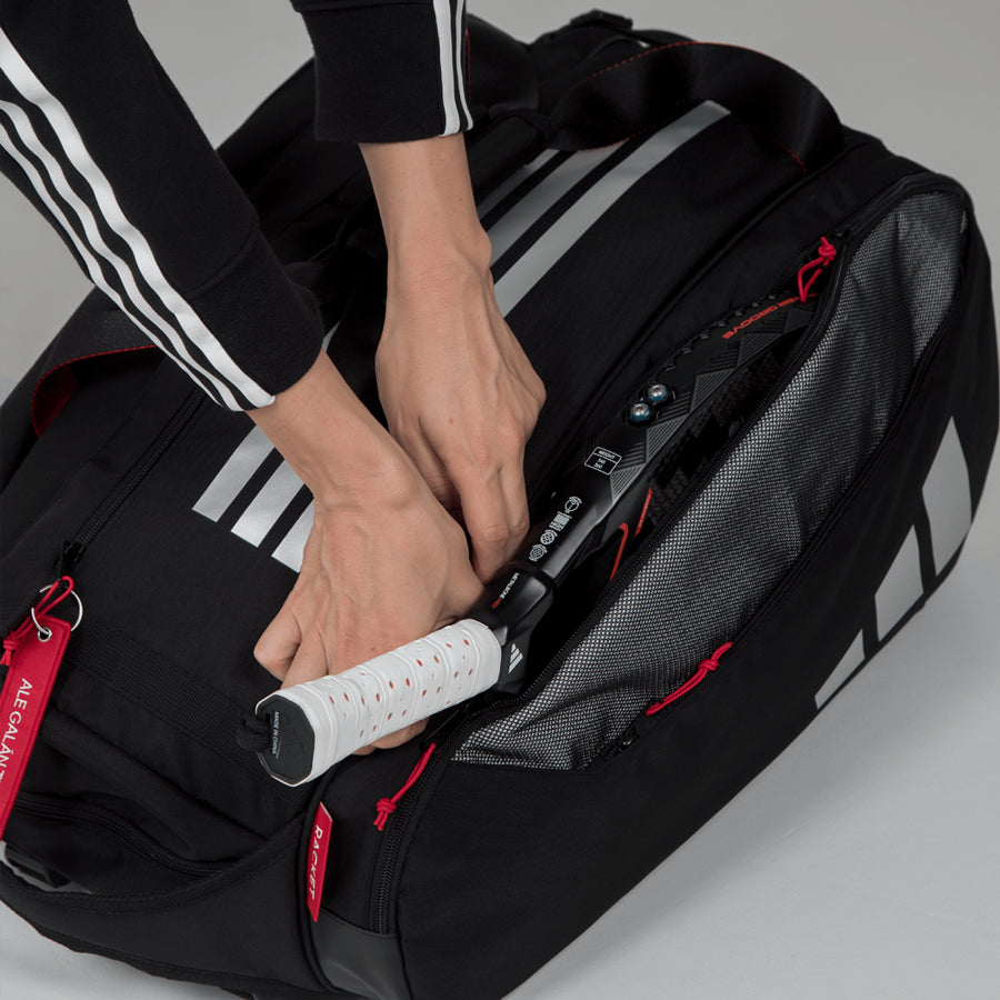 SACO DE PADEL ADIDAS MULTIGAME PRETO/VERMELHO 3.4 2025 DE ALE GALÁN