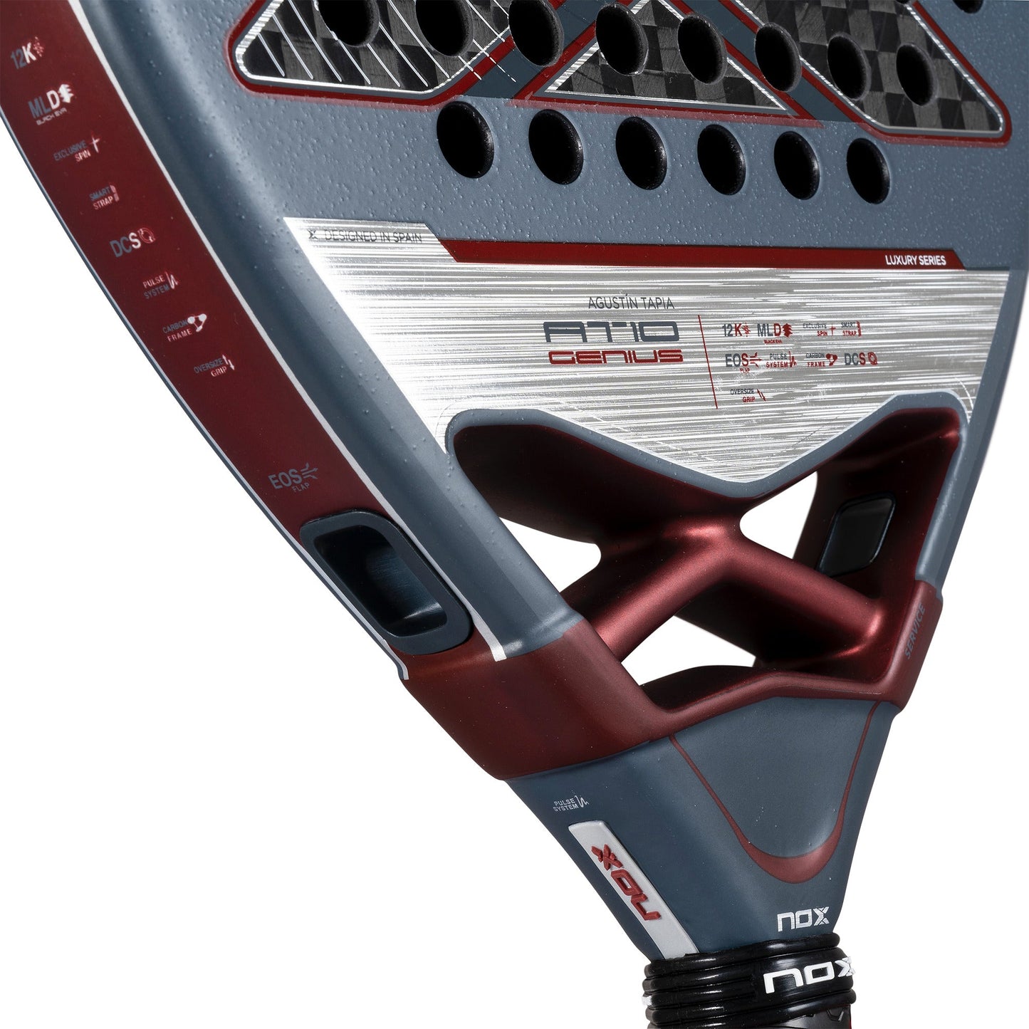 RAQUETE DE PADEL NOX AT10 LUXURY GENIUS 12K ALUM 2025 BY AGUSTÍN TAPIA