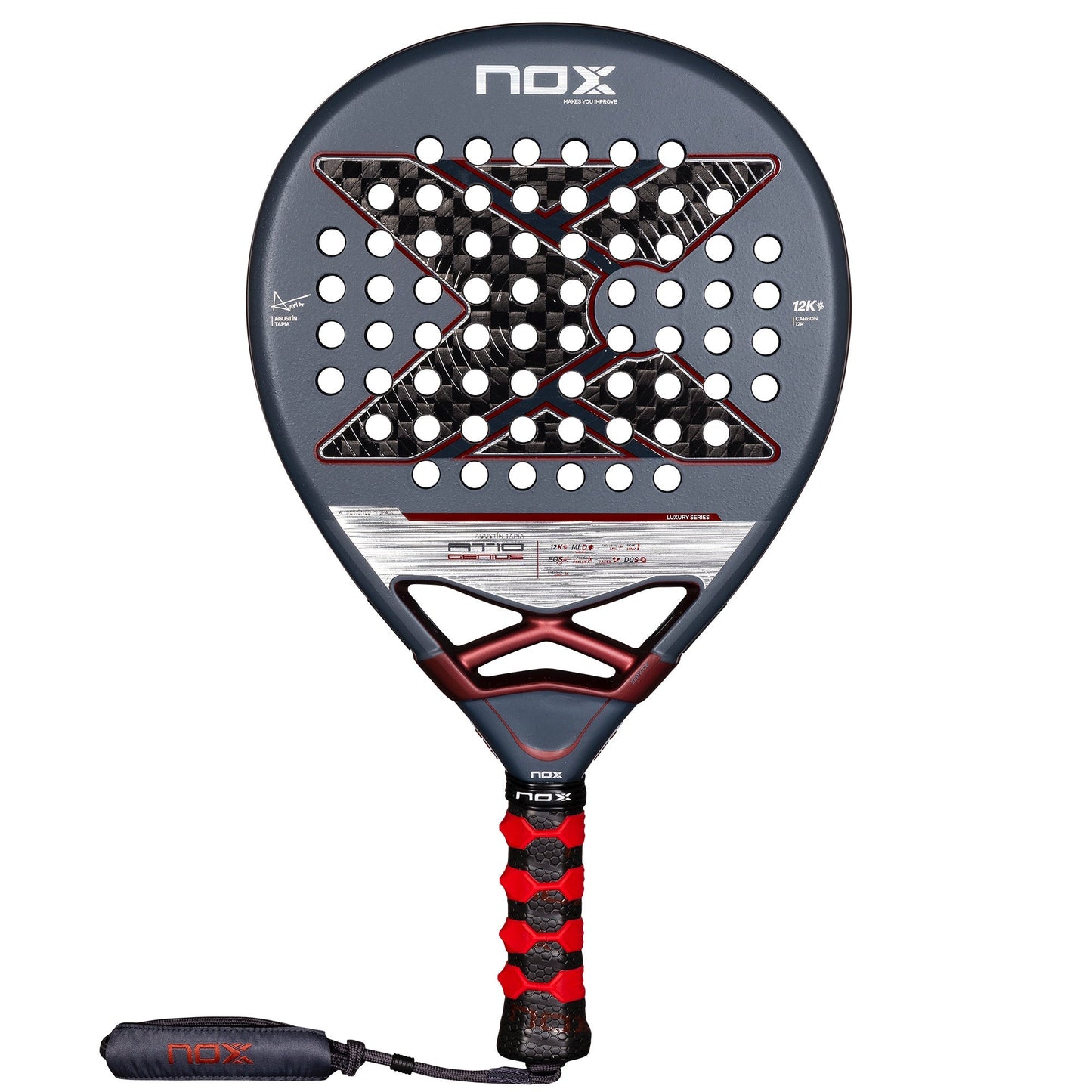 RAQUETE DE PADEL NOX AT10 LUXURY GENIUS 12K ALUM 2025 BY AGUSTÍN TAPIA