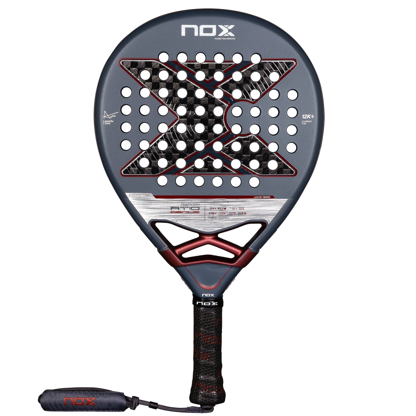 RAQUETE DE PADEL NOX AT10 LUXURY GENIUS 12K ALUM 2025 BY AGUSTÍN TAPIA