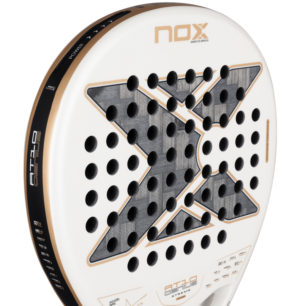 RAQUETE DE PADEL NOX AT10 LUXURY GENIUS 12K ALUM XTREM 2026 by AGUSTIN TAPIA- PRÉ-VENDA