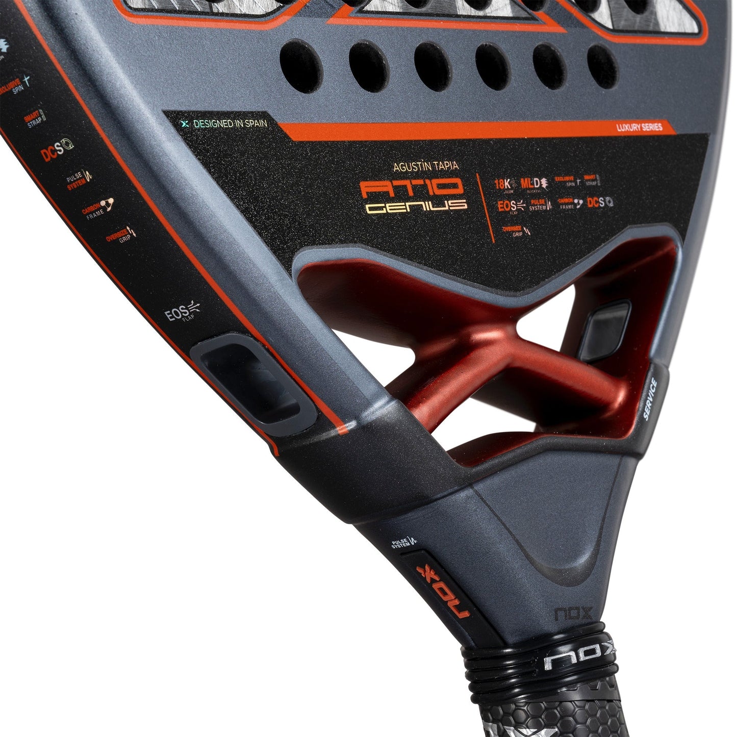 RAQUETE DE PADEL NOX AT10 LUXURY GENIUS 18K ALUM 2025 BY AGUSTÍN TAPIA