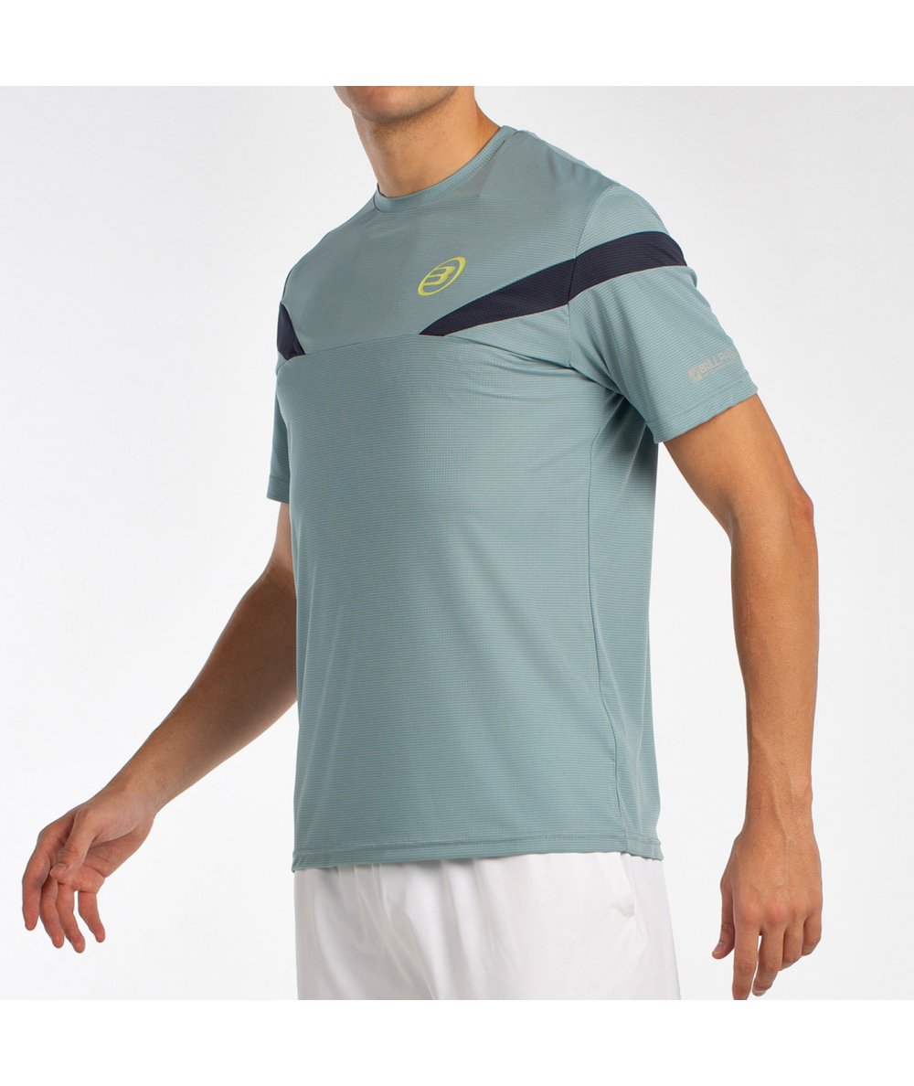 T-SHIRT HOMEM BULLPADEL LYN AZUL VERDE