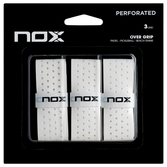Overgrip NOX PRO Branco Perforado PACK 3 unidades