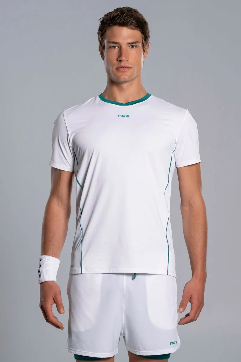 T-SHIRT HOMEM NOX PRO WHITE / IVY GREEN