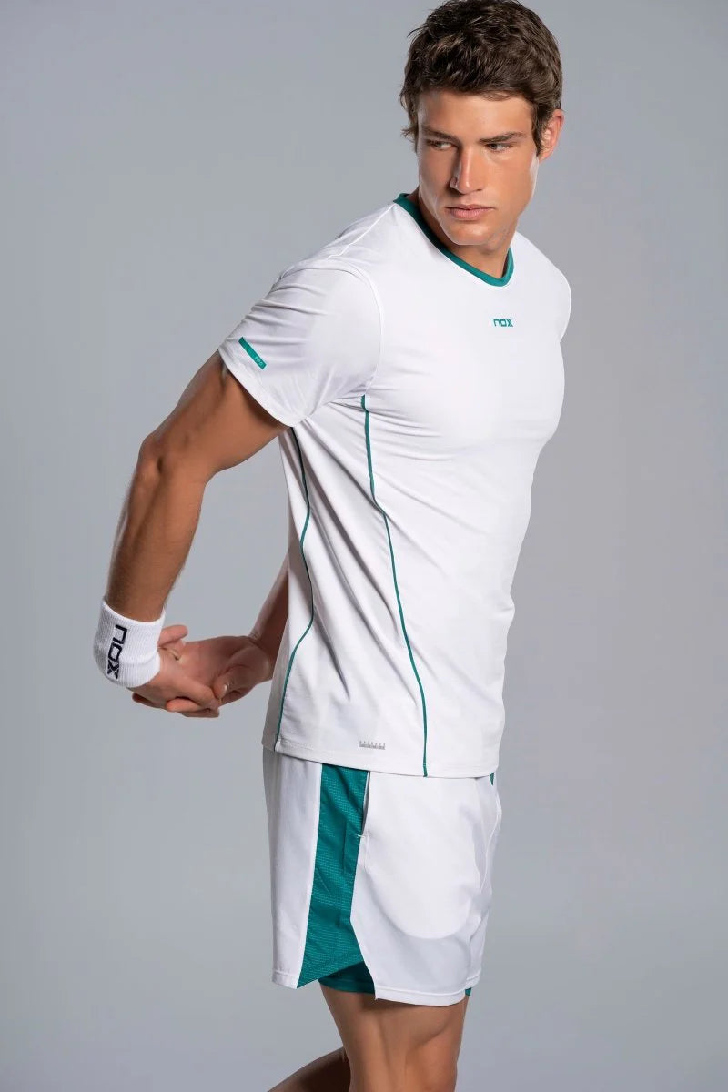 T-SHIRT HOMEM NOX PRO WHITE / IVY GREEN