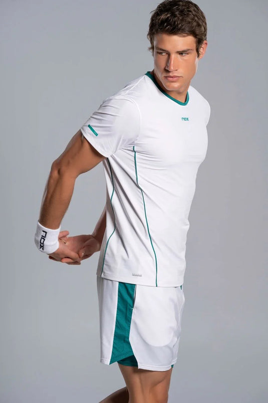 T-SHIRT HOMEM NOX PRO WHITE / IVY GREEN