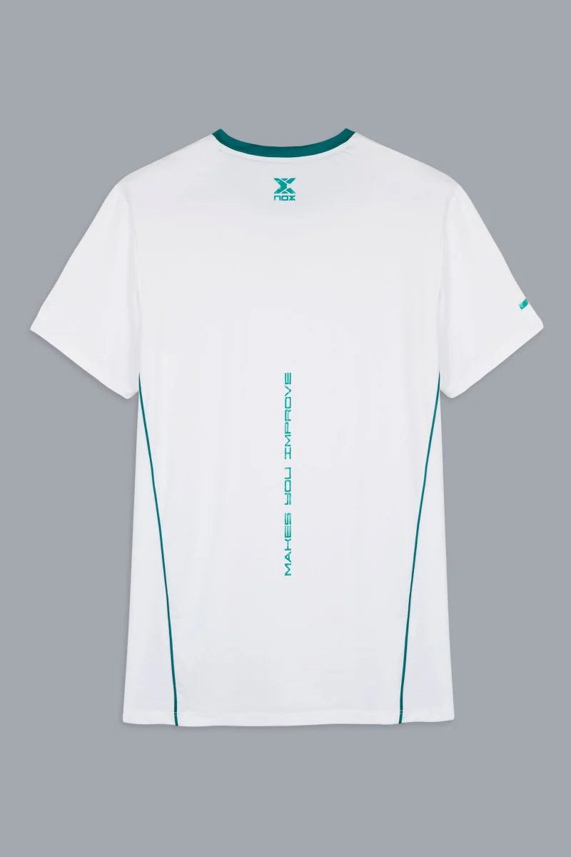 T-SHIRT HOMEM NOX PRO WHITE / IVY GREEN