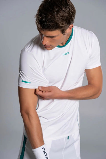 T-SHIRT HOMEM NOX PRO WHITE / IVY GREEN