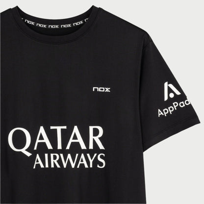 T-SHIRT HOMEM NOX AT10 AGUSTIN TAPIA SPONSORS PRETA
