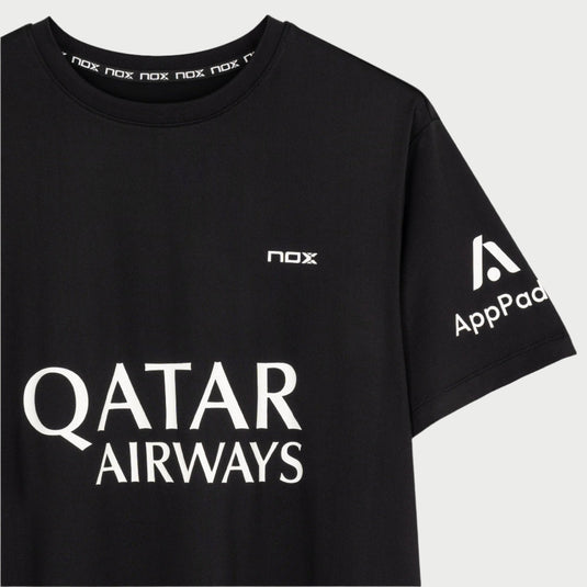 T-SHIRT HOMEM NOX AT10 AGUSTIN TAPIA SPONSORS PRETA
