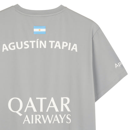 T-SHIRT HOMEM NOX AT10 AGUSTIN TAPIA SPONSORS CINZA
