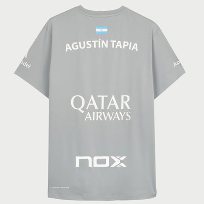 T-SHIRT HOMEM NOX AT10 AGUSTIN TAPIA SPONSORS CINZA