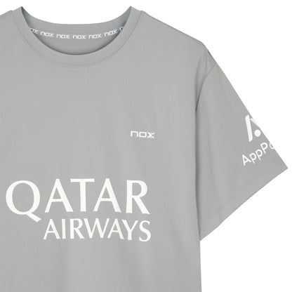 T-SHIRT HOMEM NOX AT10 AGUSTIN TAPIA SPONSORS CINZA