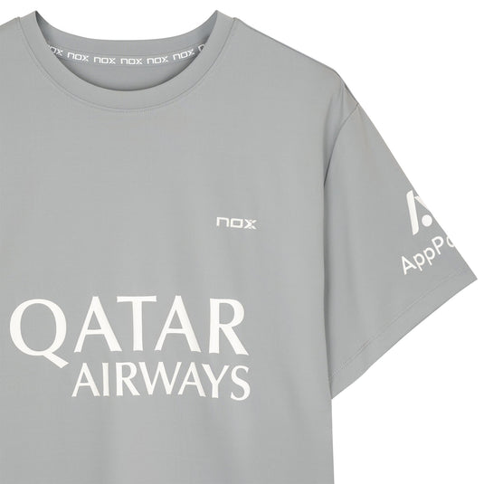 T-SHIRT HOMEM NOX AT10 AGUSTIN TAPIA SPONSORS CINZA