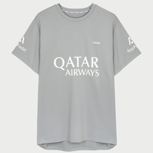 T-SHIRT HOMEM NOX AT10 AGUSTIN TAPIA SPONSORS CINZA