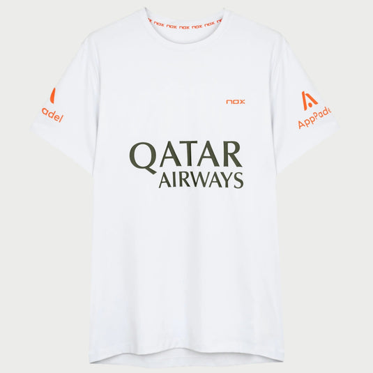 T-SHIRT HOMEM NOX AT10 AGUSTIN TAPIA SPONSORS BRANCA