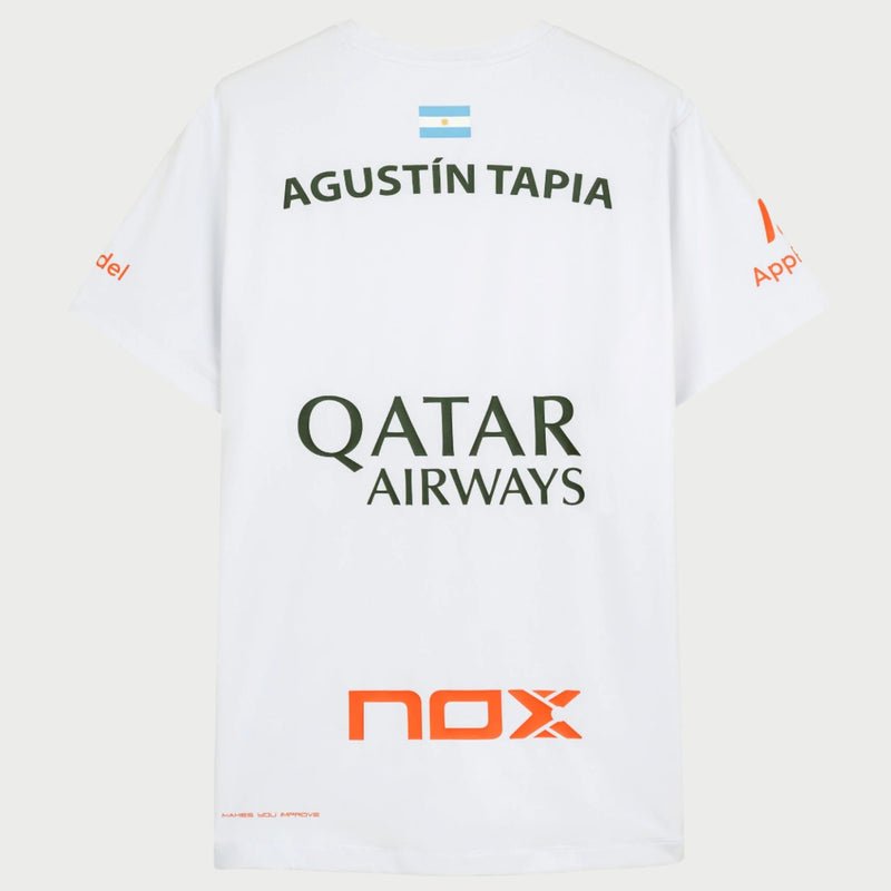 Abrir imagem na galeria, T-SHIRT HOMEM NOX AT10 AGUSTIN TAPIA SPONSORS BRANCA
