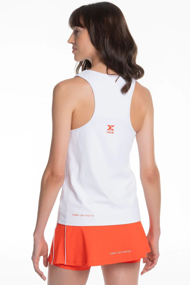 TOP DE ALÇAS MULHER NOX TEAM FIT BRANCO