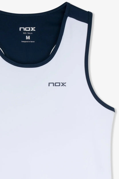 TOP MULHER NOX TEAM BRANCO E AZUL