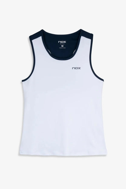 TOP MULHER NOX TEAM BRANCO E AZUL