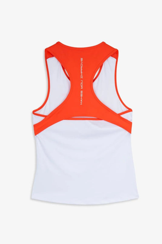 TOP MULHER NOX TEAM BRANCO E VERMELHO