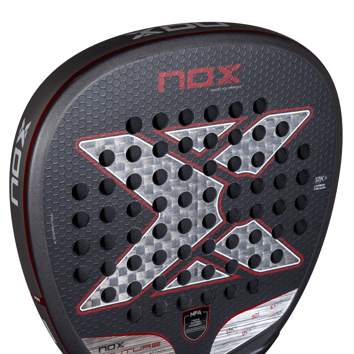 RAQUETE DE PADEL NOX FUTURE ATTACK 12K ALUM
