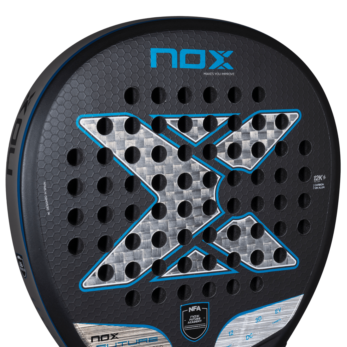 RAQUETE DE PADEL NOX FUTURE HYBRID 12K ALUM