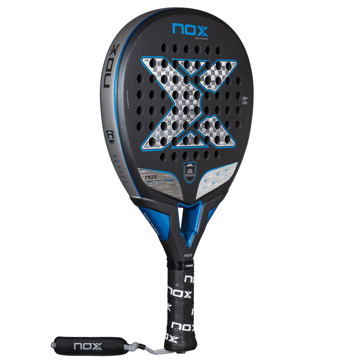 RAQUETE DE PADEL NOX FUTURE HYBRID 12K ALUM