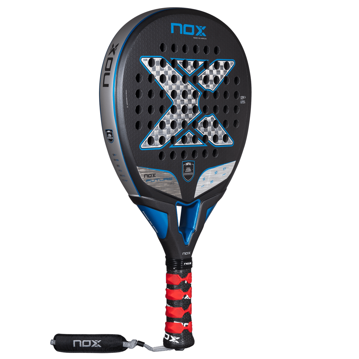 RAQUETE DE PADEL NOX FUTURE HYBRID 12K ALUM