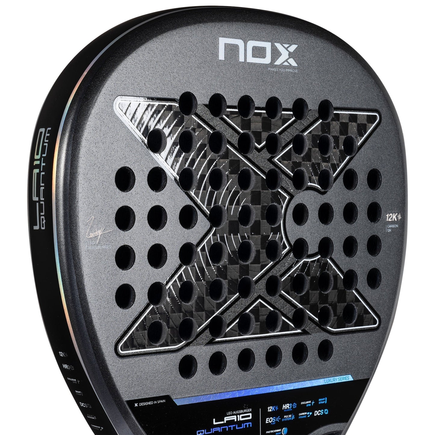 RAQUETE DE PADEL NOX LA10 QUANTUM 12K DE LEO AUGSBURGER