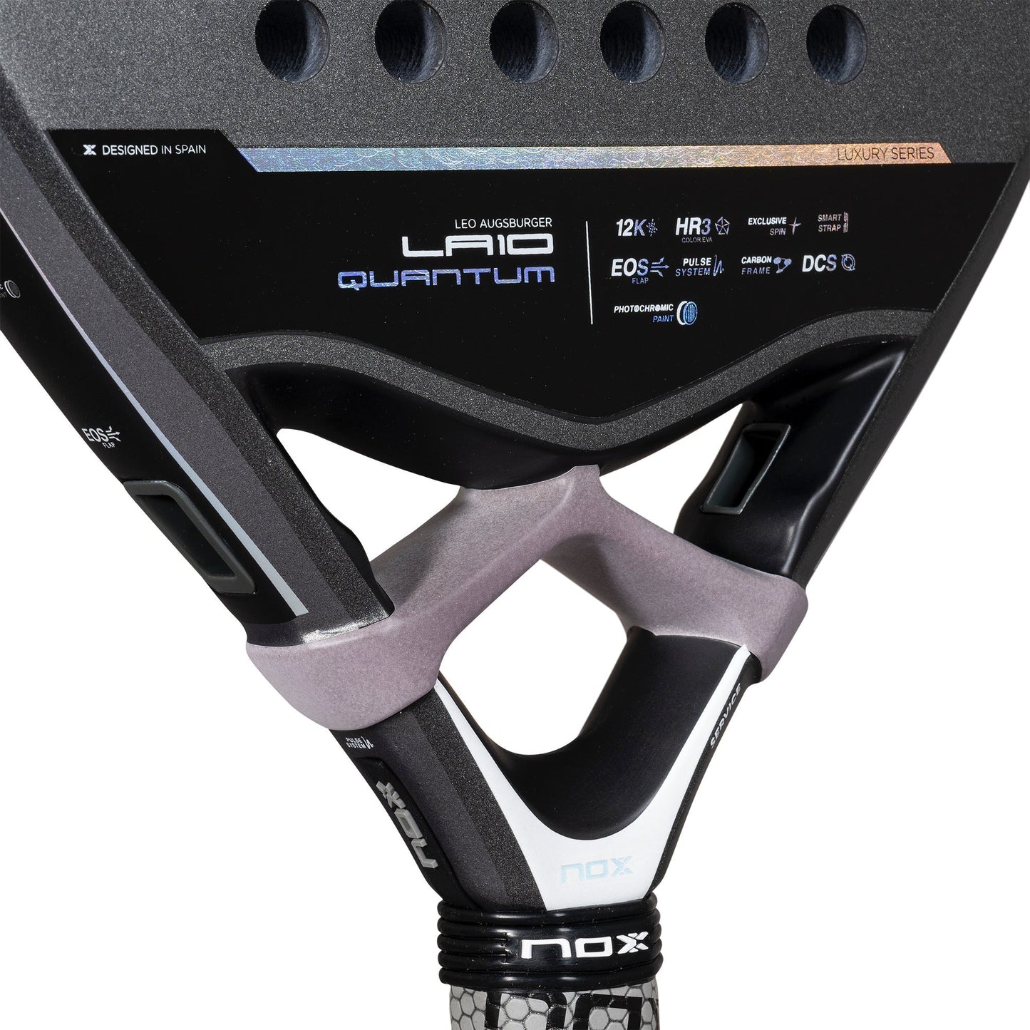 RAQUETE DE PADEL NOX LA10 QUANTUM 12K DE LEO AUGSBURGER