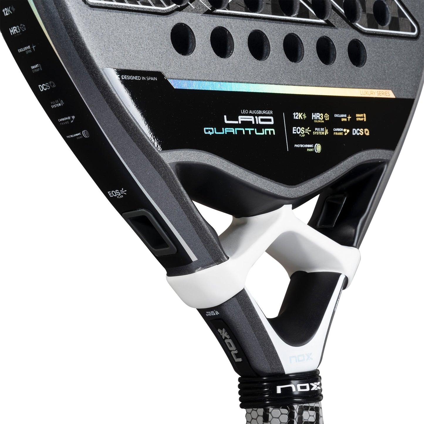 RAQUETE DE PADEL NOX LA10 QUANTUM 12K DE LEO AUGSBURGER